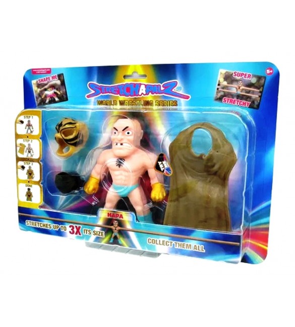 Boneco 14 cm  Super Elastico Hapa - Luta Mundial - Stretchapalz - Sunny